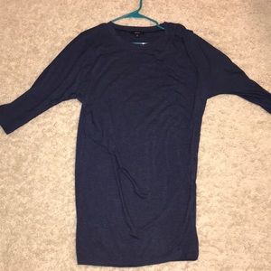 Navy blue quarter sleeve dress